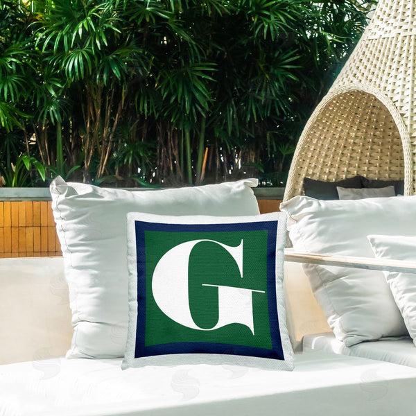 Stupell Industries Stupell Studio | Green G Name Initial Printed Throw Pillow