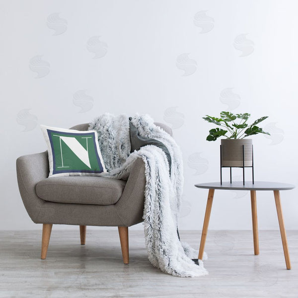 Stupell Industries Stupell Studio | Green N Name Initial Printed Throw Pillow