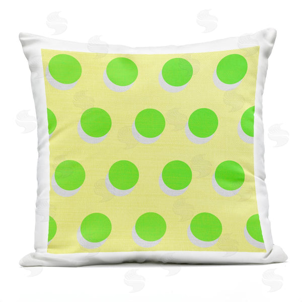 Stupell Industries Stupell Studio | Green Over Yellow Polka Dot Circles Printed Throw Pillow
