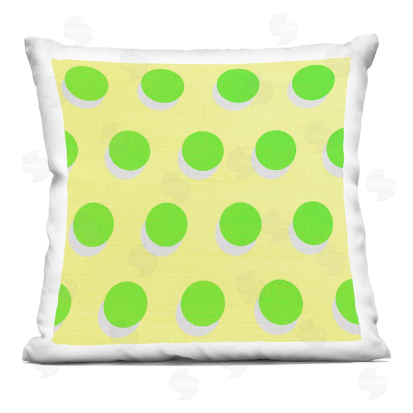 stupell industries Stupell Studio | Green Over Yellow Polka Dot Circles Printed Throw Pillow