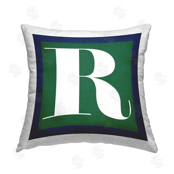 Stupell Industries Stupell Studio | Green R Name Initial Printed Throw Pillow