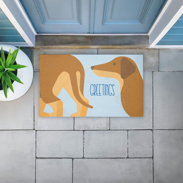 Stupell Industries Stupell Studio | Greetings Funny Dog Entry Non-Woven Door Mat