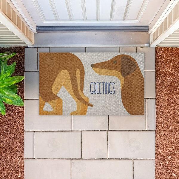 Stupell Industries Stupell Studio | Greetings Funny Dogs Faux Sisal Door Mat