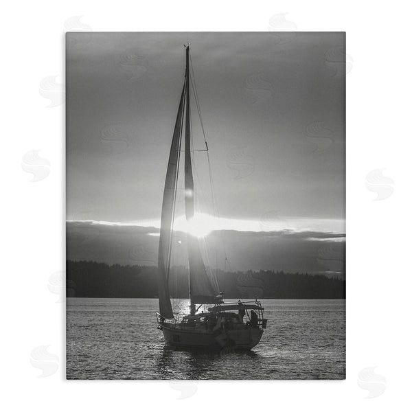 stupell industries Stupell Studio | Grey Sailboat Seascape Wall Art