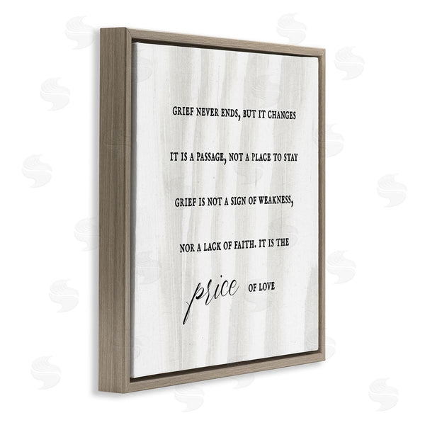Stupell Industries Stupell Studio | Grief Is Love Inspirational Sorrowing Lamentation Phrase Wall Art
