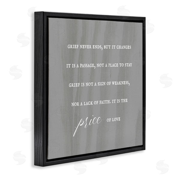 Stupell Industries Stupell Studio | Grief Is Strength Mourning Phrase Grey Patterned Background Wall Art