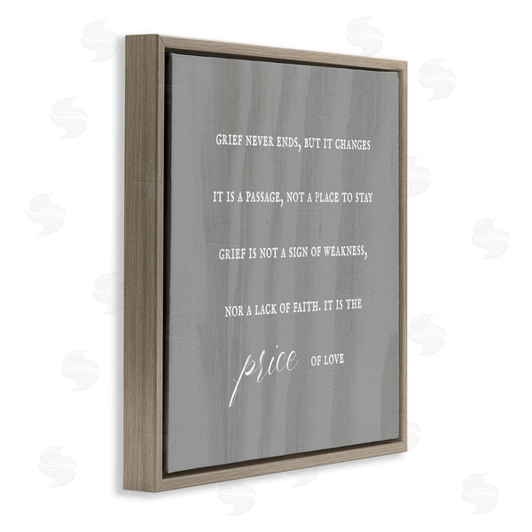 Stupell Industries Stupell Studio | Grief Is Strength Mourning Phrase Grey Patterned Background Wall Art