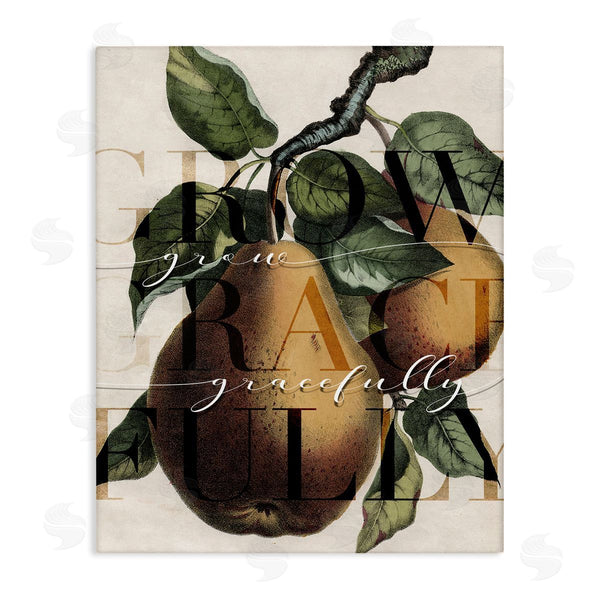 stupell industries Stupell Studio | Grow Gracefully Phrase Vintage Yellow Pear Tree