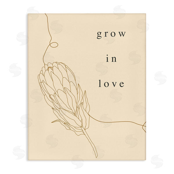 stupell industries Stupell Studio | Grow In Love Quote Plant Blossom Line Drawing Wall Art