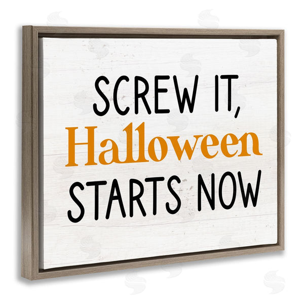 Stupell Industries Stupell Studio | Halloween Starts Now Phrase