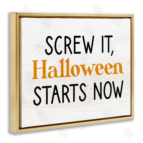 Stupell Industries Stupell Studio | Halloween Starts Now Phrase