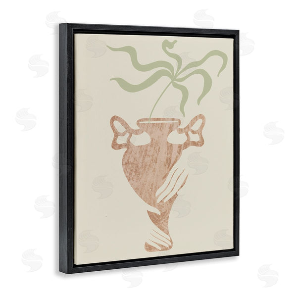 Stupell Industries Stupell Studio | Hands Holding Brown Vase Botanical Plants Design Wall Art