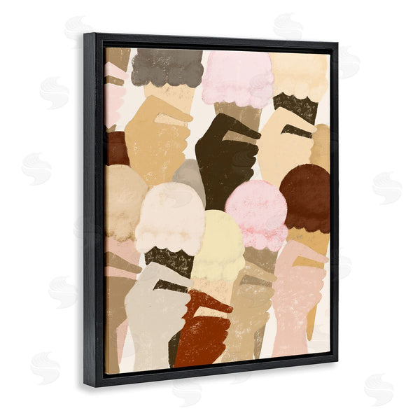 Stupell Industries Stupell Studio | Hands Holding Ice Cream Pattern