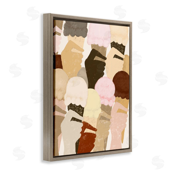 Stupell Industries Stupell Studio | Hands Holding Ice Cream Pattern