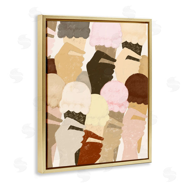 Stupell Industries Stupell Studio | Hands Holding Ice Cream Pattern
