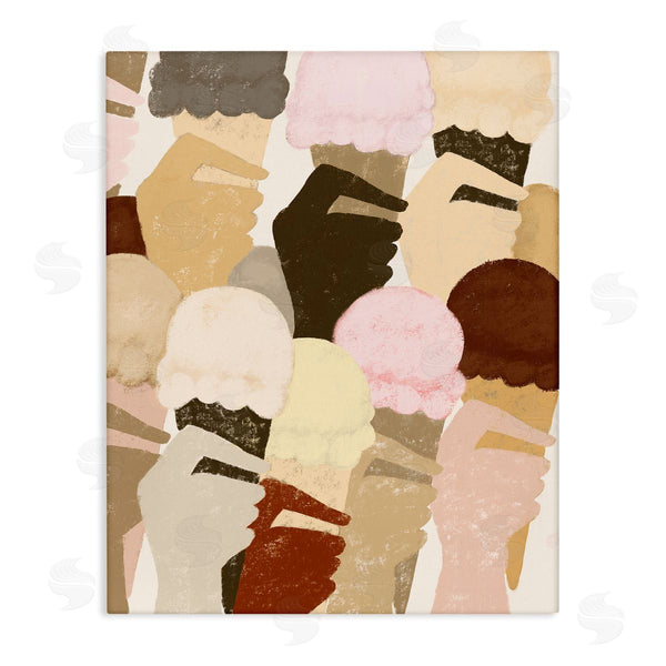 stupell industries Stupell Studio | Hands Holding Ice Cream Pattern