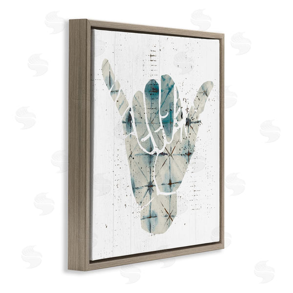 Stupell Industries Stupell Studio | Hang Loose Hand Sign Modern Abstract Pattern Wall Art