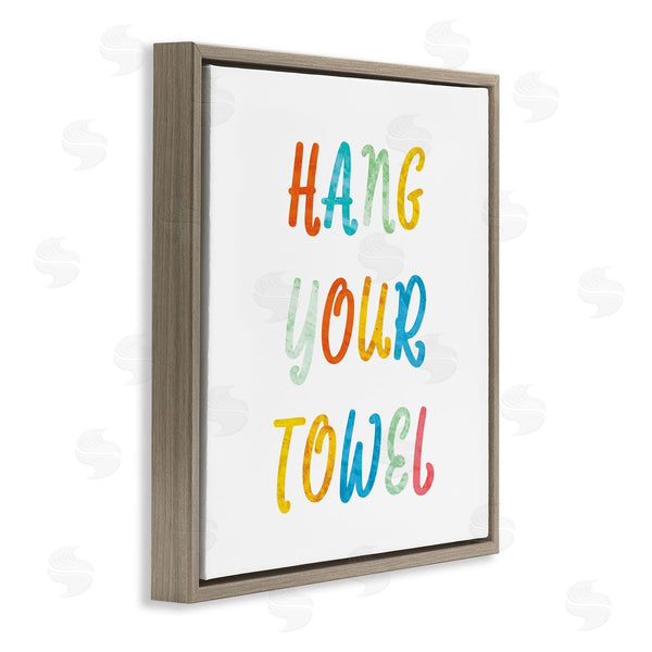 Stupell Industries Stupell Studio | Hang Your Towel Bathroom Rules Kids Typography Wall Art