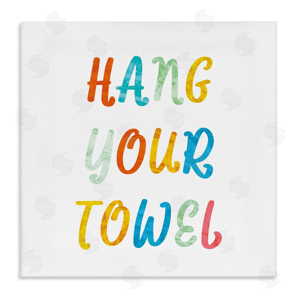 stupell industries Stupell Studio | Hang Your Towel Bathroom Rules Kids Typography Wall Art