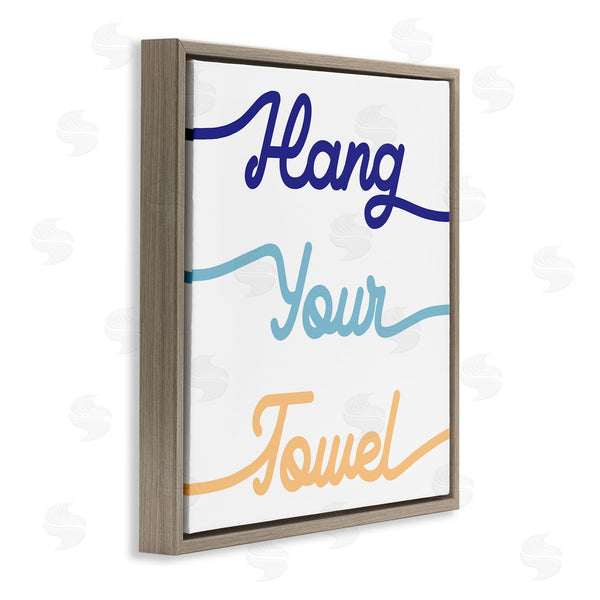 Stupell Industries Stupell Studio | Hang Your Towel Phrase Children's Bathroom Typography Wall Art