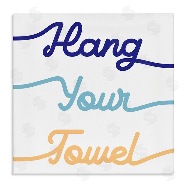 stupell industries Stupell Studio | Hang Your Towel Phrase Children's Bathroom Typography Wall Art