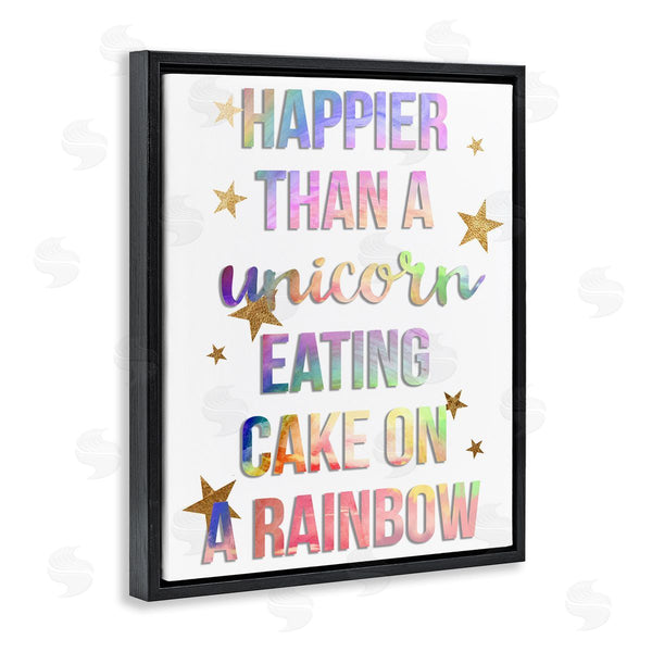Stupell Industries Stupell Studio | Happier Than Unicorn Eating Cake