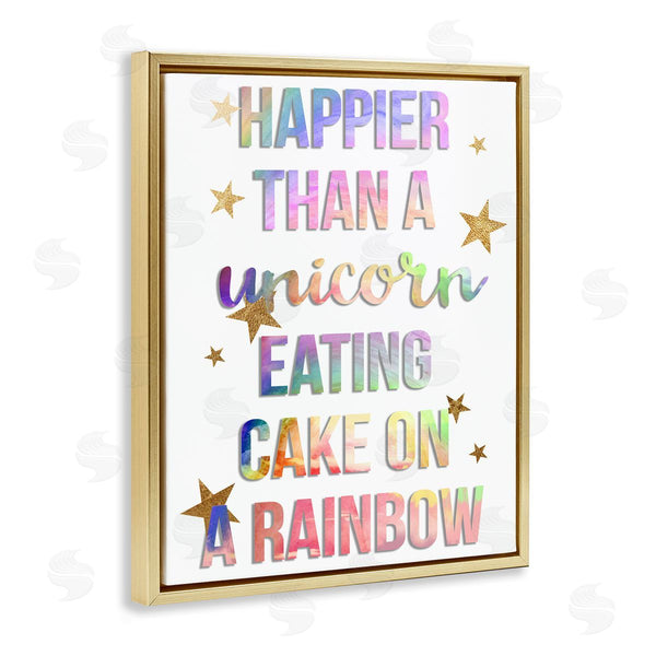 Stupell Industries Stupell Studio | Happier Than Unicorn Eating Cake
