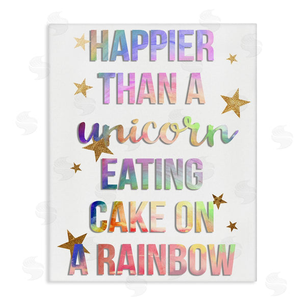 stupell industries Stupell Studio | Happier Than Unicorn Eating Cake