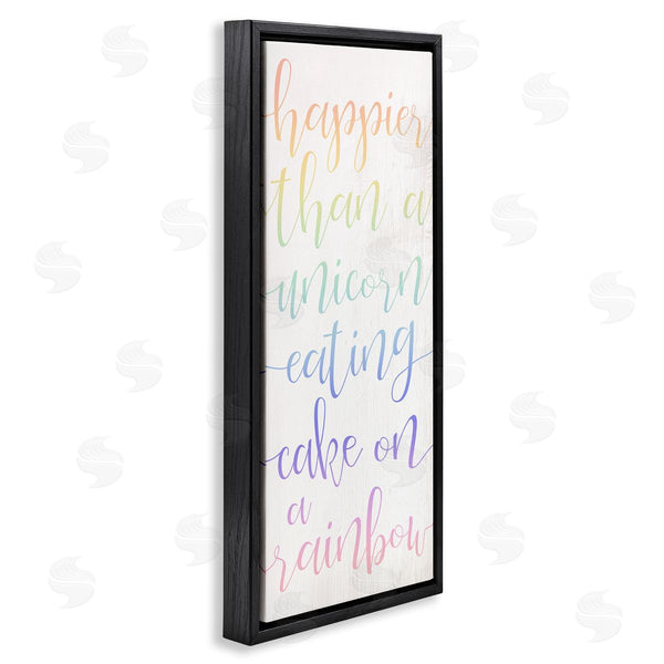 Stupell Industries Stupell Studio | Happier Than Unicorn Humor Wall Art