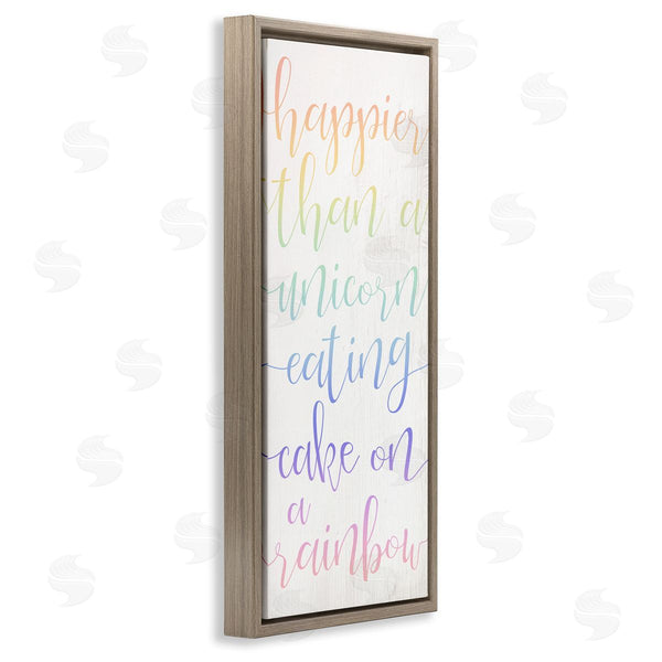 Stupell Industries Stupell Studio | Happier Than Unicorn Humor Wall Art