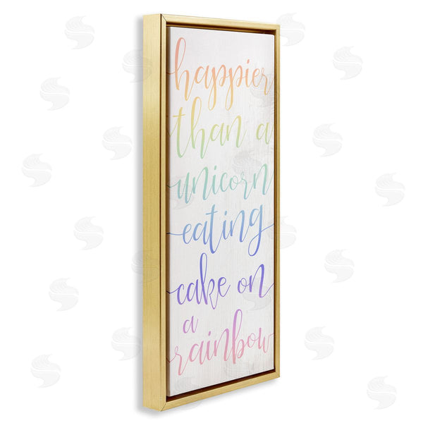 Stupell Industries Stupell Studio | Happier Than Unicorn Humor Wall Art