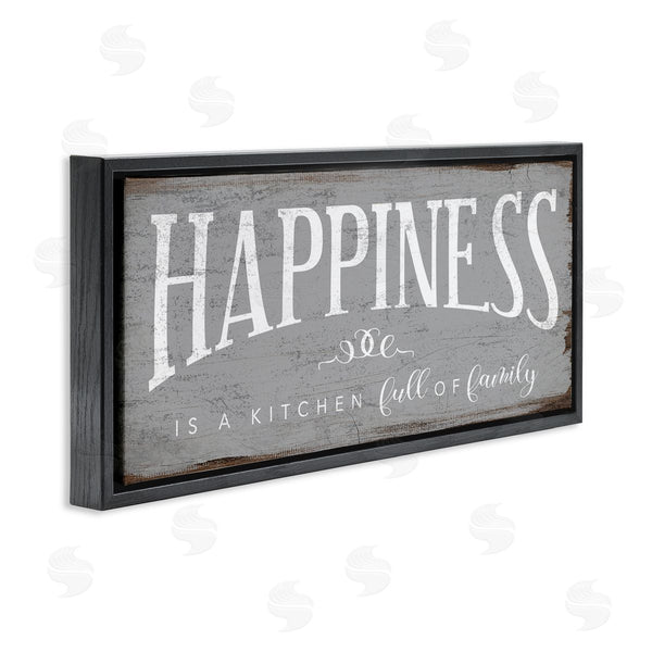 Stupell Industries Stupell Studio | Happiness Is A Full Kitchen Phrase Wall Art