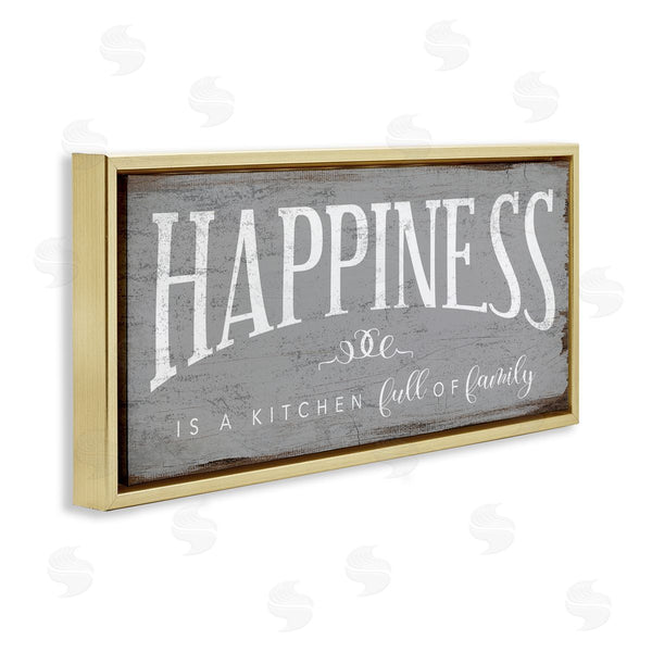 Stupell Industries Stupell Studio | Happiness Is A Full Kitchen Phrase Wall Art