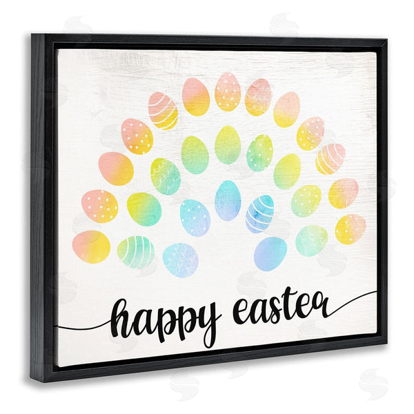 Stupell Industries Stupell Studio | Happy Easter Phrase Patterned Egg Rainbow Wall Art