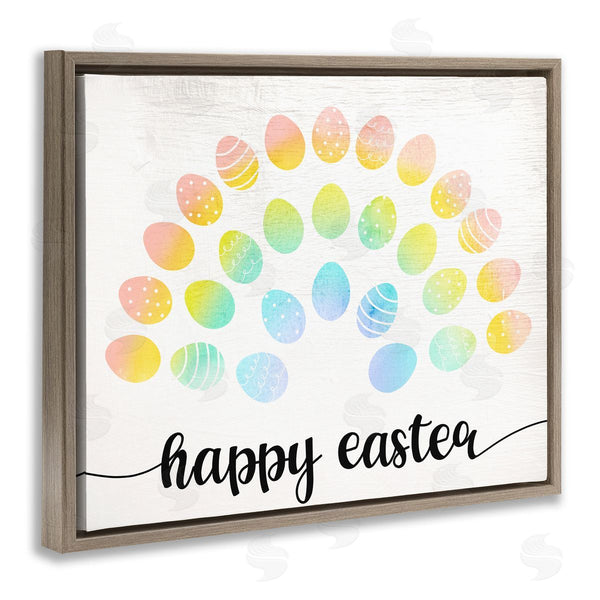 Stupell Industries Stupell Studio | Happy Easter Phrase Patterned Egg Rainbow Wall Art