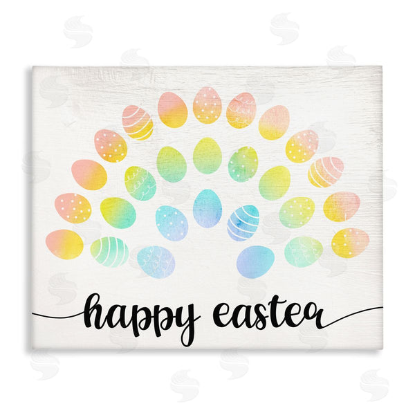 stupell industries Stupell Studio | Happy Easter Phrase Patterned Egg Rainbow Wall Art