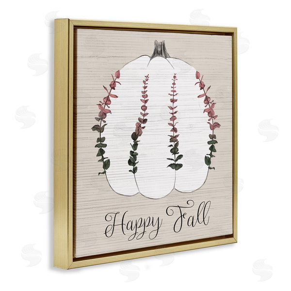 Stupell Industries Stupell Studio | Happy Fall Ombre Eucalyptus Pumpkin Harvest