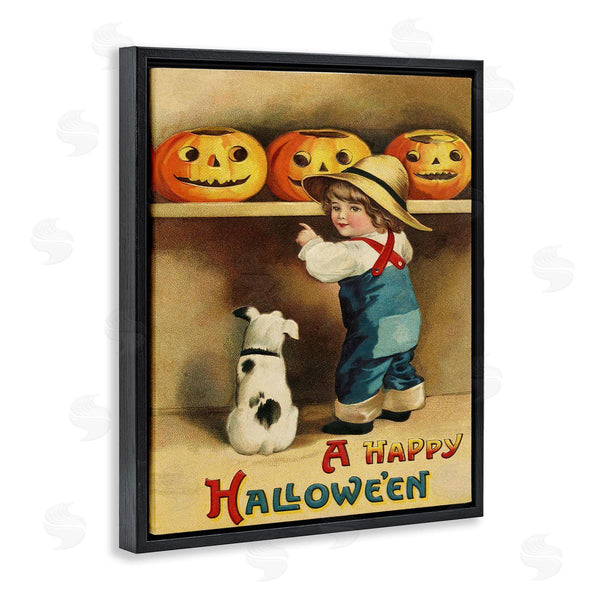Stupell Industries Stupell Studio | Happy Halloween Child & Dog
