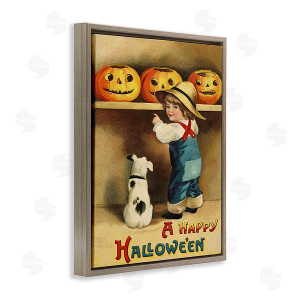 Stupell Industries Stupell Studio | Happy Halloween Child & Dog