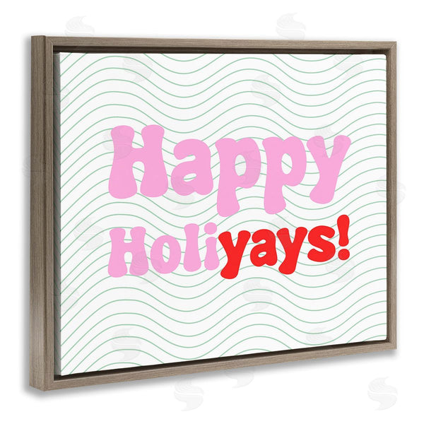 Stupell Industries Stupell Studio | Happy Holiyays Patterned Wall Art