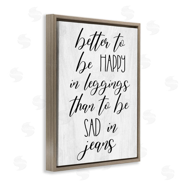 Stupell Industries Stupell Studio | Happy In Leggings Funny Fashion Calligraphy Saying Wall Art