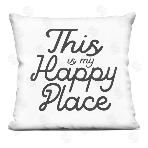 stupell industries Stupell Studio | Happy Place Cursive Script Printed Throw Pillow