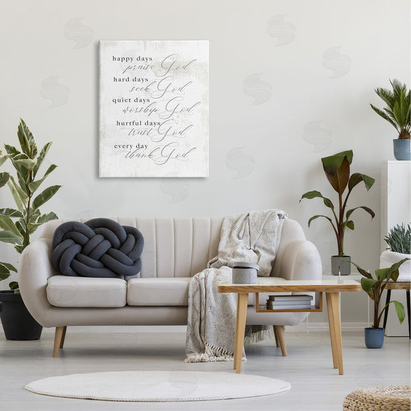 Stupell Industries Stupell Studio | Happy Quiet Hurtful Hard Days With God Phrase Wall Art