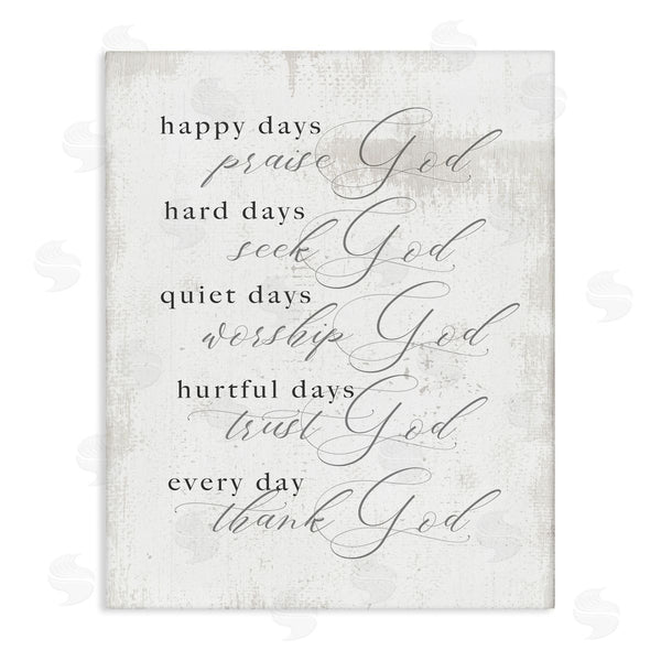 stupell industries Stupell Studio | Happy Quiet Hurtful Hard Days with God Phrase Wall Art