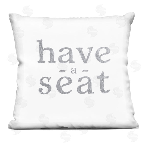 stupell industries Stupell Studio | Have A Seat Casual Phrase Printed Throw Pillow