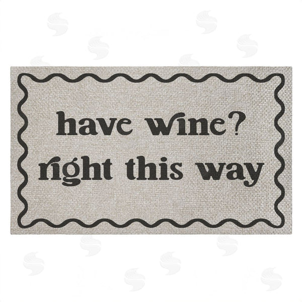 stupell industries Stupell Studio | Have Wine Right This Way Faux Sisal Door Mat