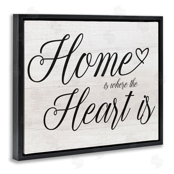 Stupell Industries Stupell Studio | Heart & Home Fancy Script Phrase Typography Wall Art