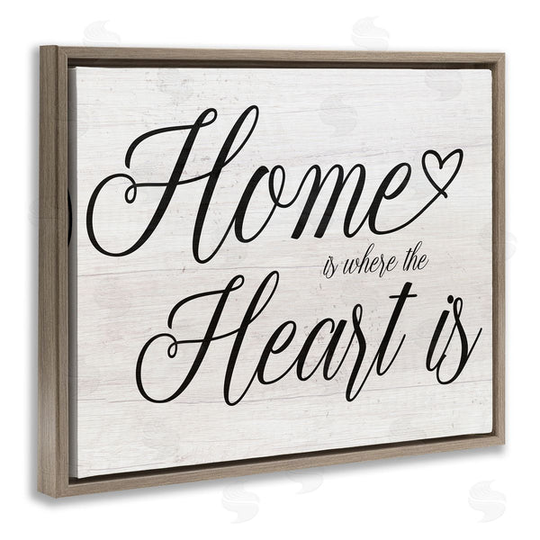 Stupell Industries Stupell Studio | Heart & Home Fancy Script Phrase Typography Wall Art