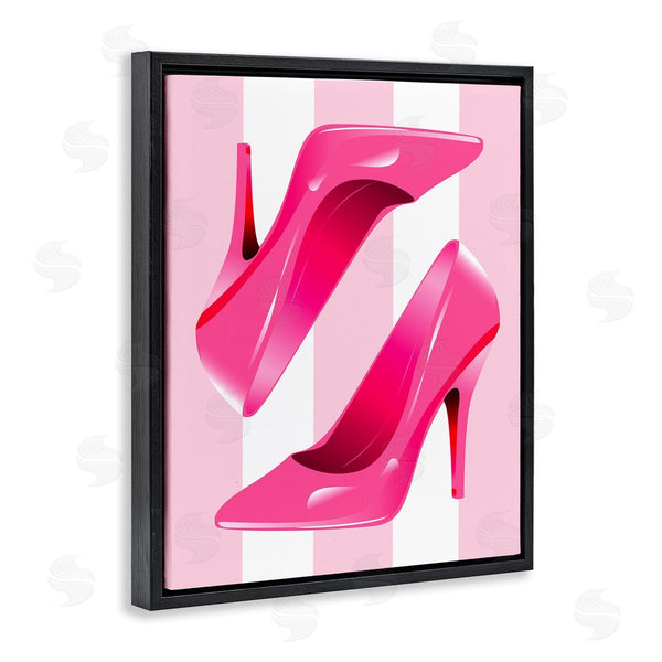 Stupell Industries Stupell Studio | Heels On Pink Stripes
