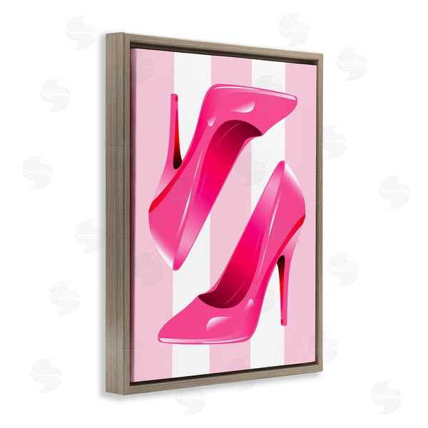 Stupell Industries Stupell Studio | Heels On Pink Stripes